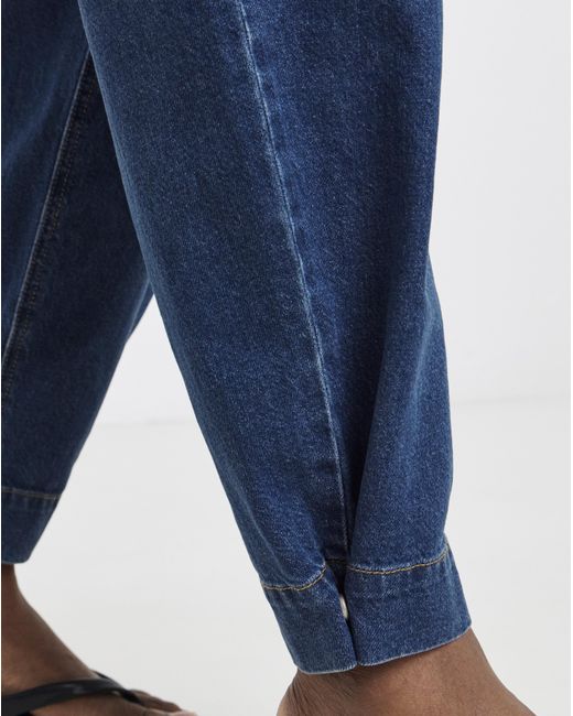 Simply Be Blue Tapered Adjustable Hem Jean