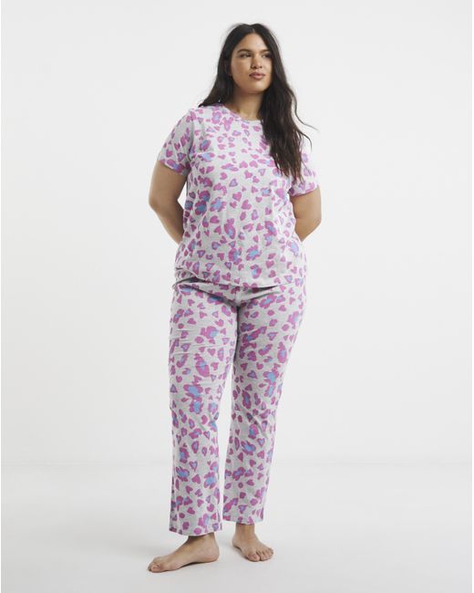 Simply Be Purple Pyjama Set