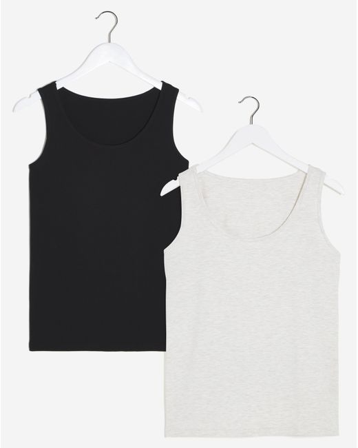 Pretty Secrets White 2 Pack Thermal Vest Tops