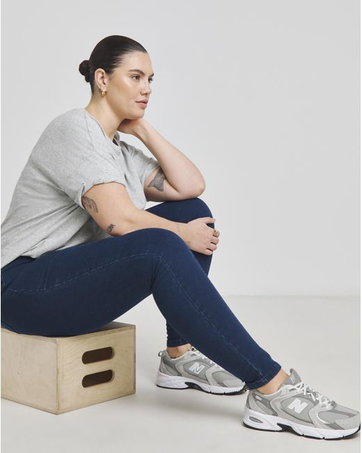 Simply Be Blue Seamed Skinny Jeggings