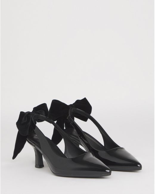 Simply Be White Back Bow Heel Extra Wide Fit