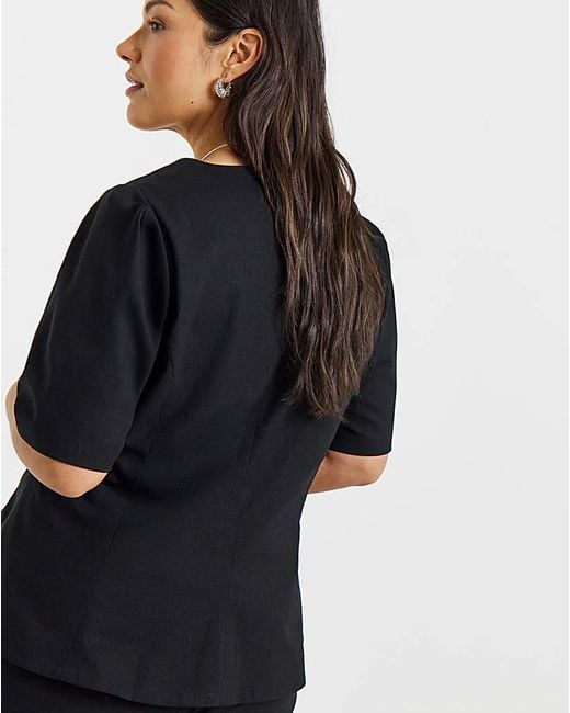Simply Be Black Peplum Blazer