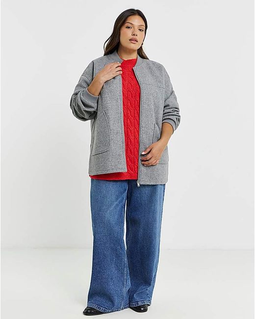 Simply Be Red Cable Knit Jumper