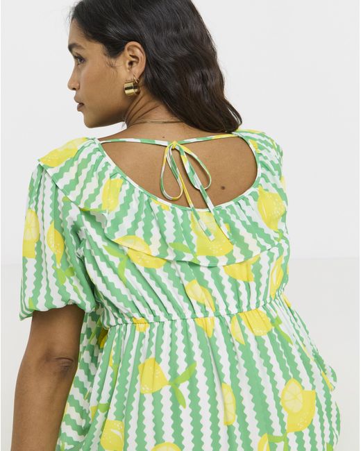 Twisted Wunder Green Fruit Print Maxi Dress