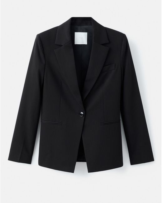 Mango Blue Fitted Blazer