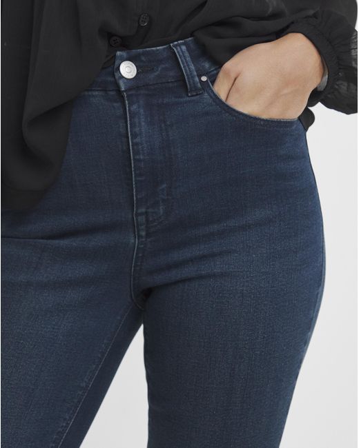 Simply Be Blue Stretch Denim Flared Jeans