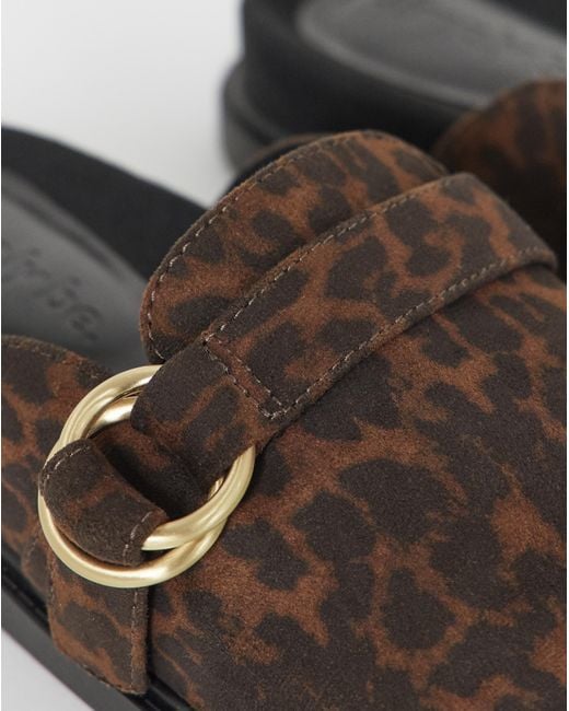 Simply Be Black Buckle Flat Mule Extra Wide