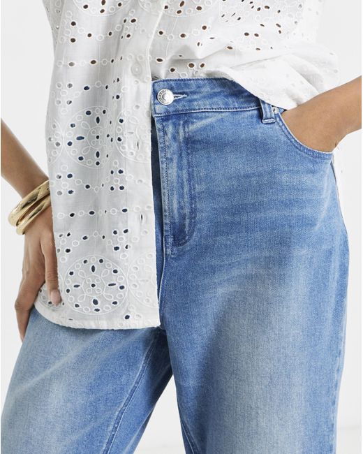 Simply Be Blue Ankle Grazer Jeans