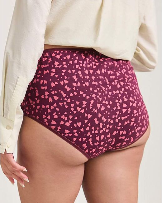 Pretty Secrets Red 7 Pack Full Fit Knickers