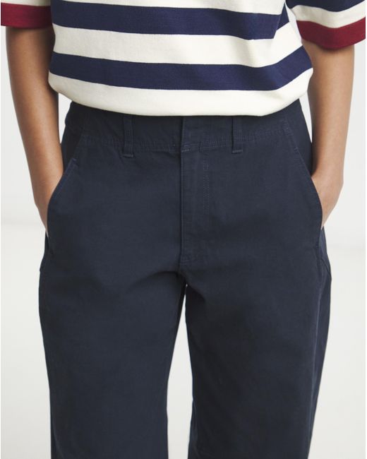 Simply Be Blue Barrel Leg Trouser
