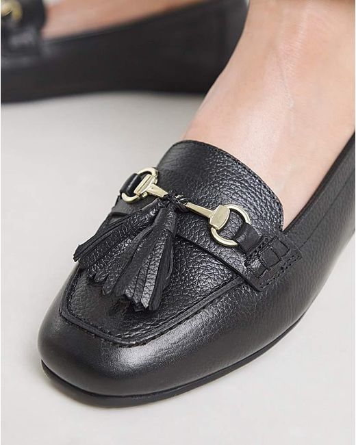 Heavenly Soles Black Leather Driving Moccasin Ex Wide