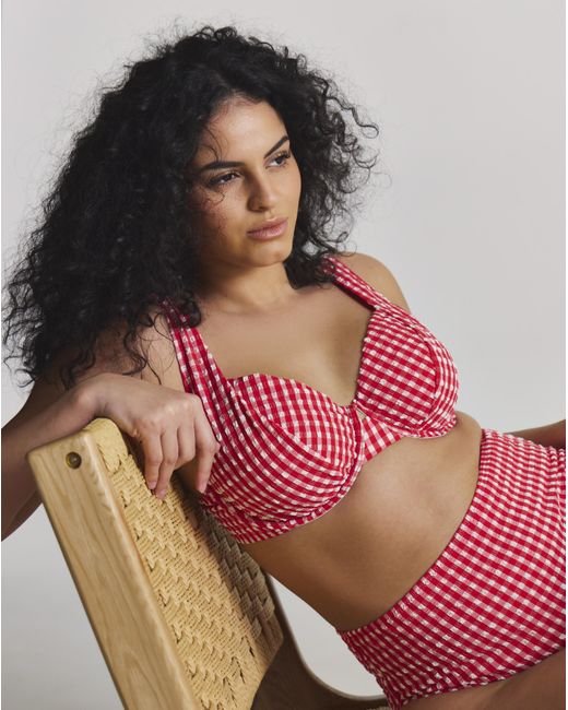 MAGISCULPT Gingham Underwired Bikini Top