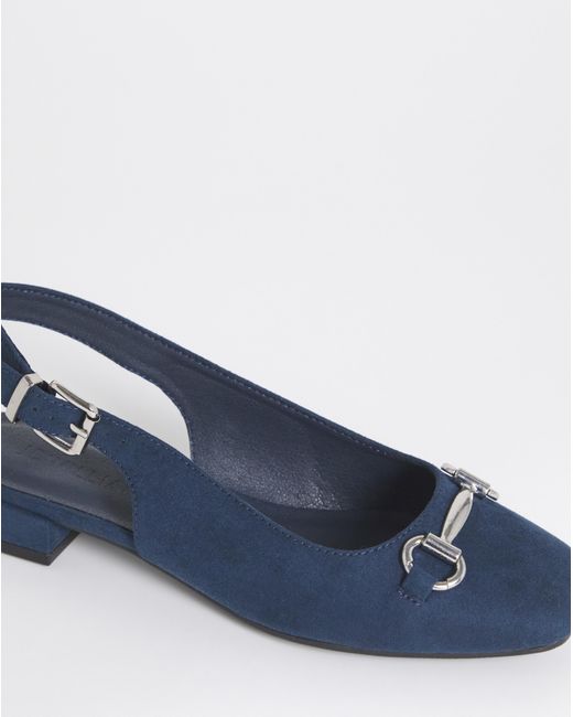 JD Williams Blue Slingbacks With Snaffle Trim Wide