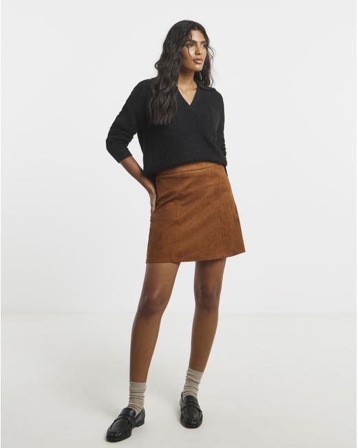 Simply Be Natural Suedette Mini Skirt