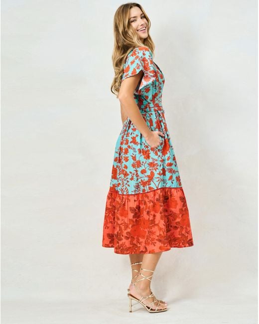 Hope & Ivy Red Marium Pleated Midaxi Dress