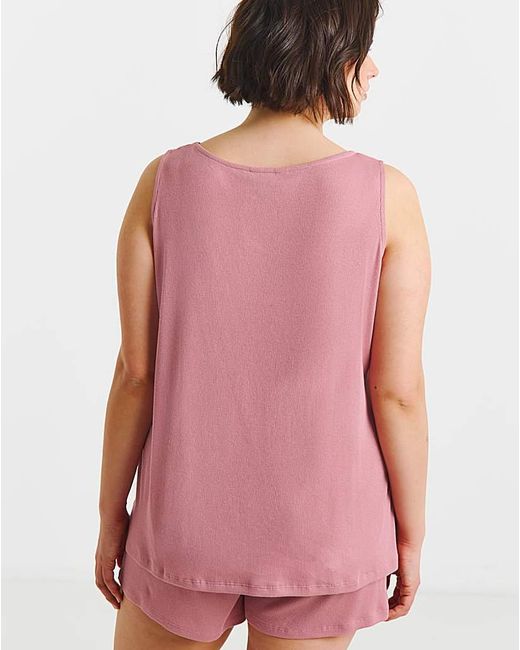 Pretty Secrets Pink Viscose Short Lounge Set