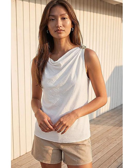 Roman Natural Roman Hardware Trim Drape Top