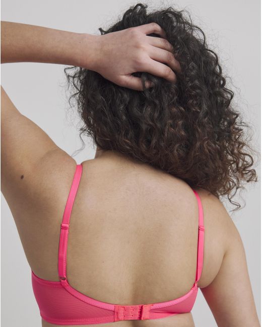 Figleaves Red Harper Geometric Lace Bra
