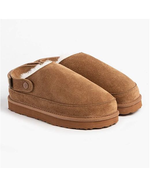 Just Sheepskin|Totes Black Just Sheepskin Ladies Quinn Mule Slipper