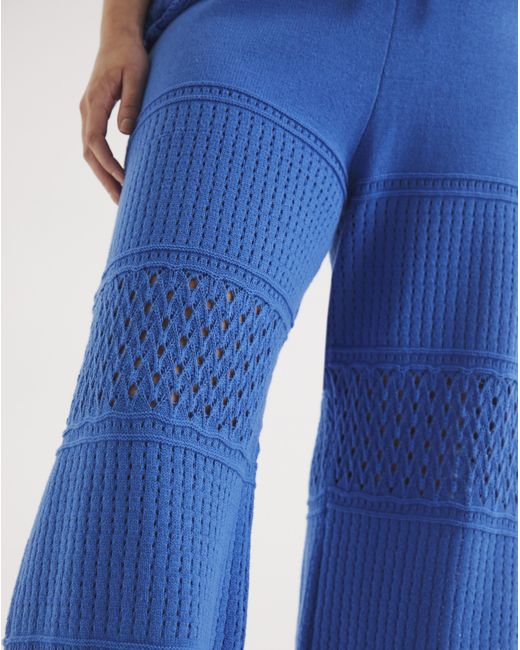 Simply Be Blue Crochet Trouser Co-Ord