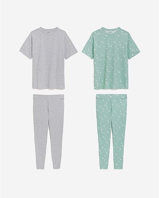 Simply Be Blue Floral Value 2 Pack Legging Set