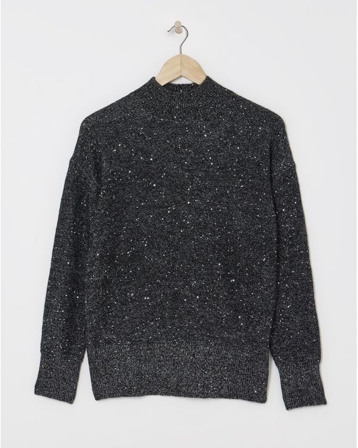 Simply Be Black Sequin Jumper