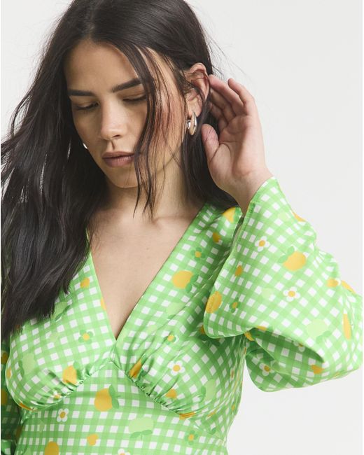 Twisted Wunder Green Twiggy Check Dress