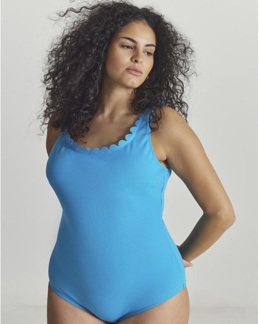 MAGISCULPT Blue Scallop Swimsuit