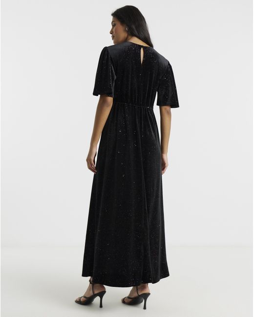 Twisted Wunder Black Sofia Velvet Maxi Dress
