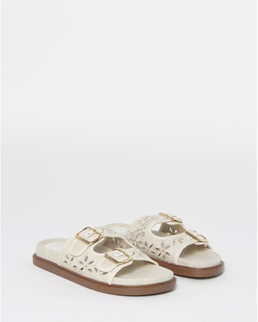Simply Be Natural Laser Cut Out Sandals Wide