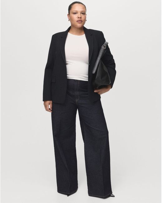 Mango Blue Wide Leg Jean