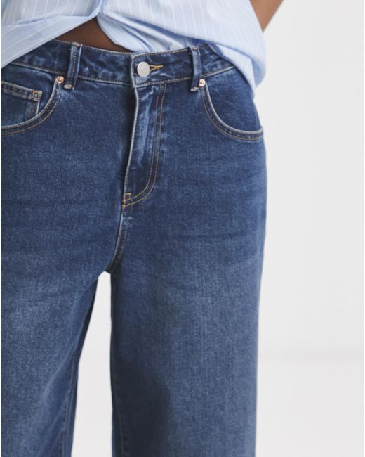 Simply Be Blue Dart Detail Tapered Jeans