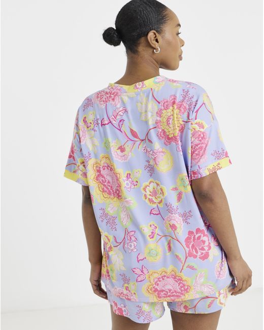 Figleaves White Floral Shortie Pyjama Set