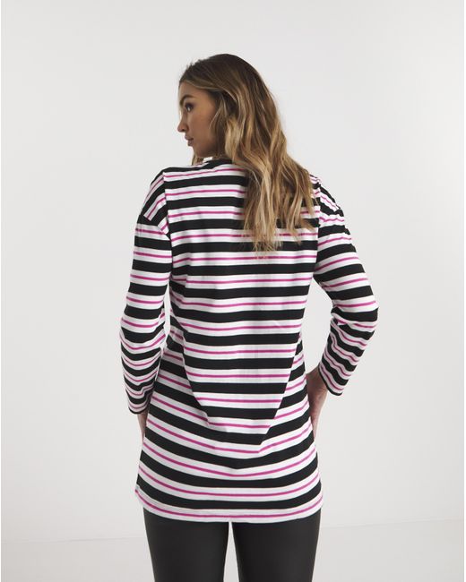 Simply Be White Long Sleeve Longline Oversized Tee