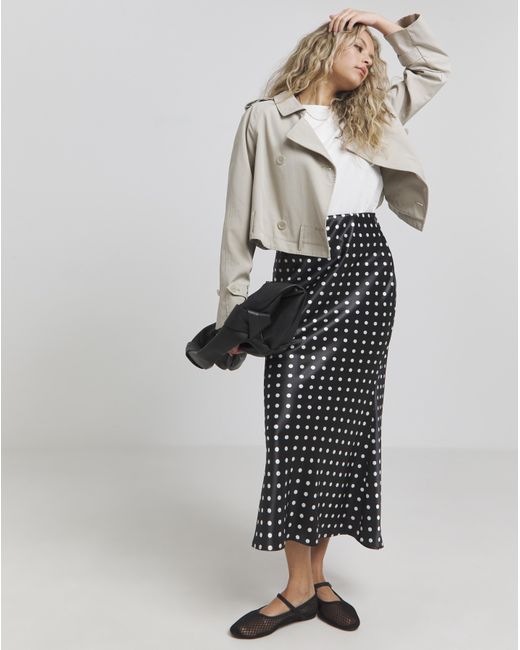 Simply Be Gray Satin Midaxi Skirt