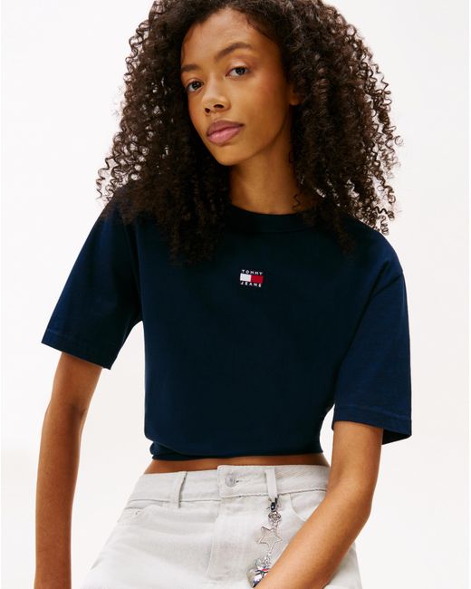 Tommy Hilfiger Blue Boxy Badge Tee