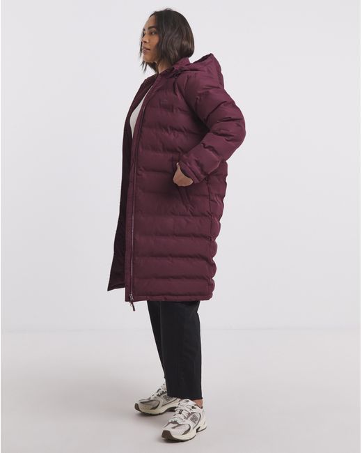 Snowdonia Red Showerproof Long Padded Jacket