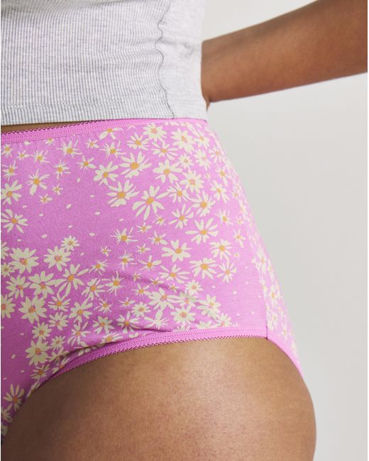 Pretty Secrets Pink 6 Pack Full Brief Knickers