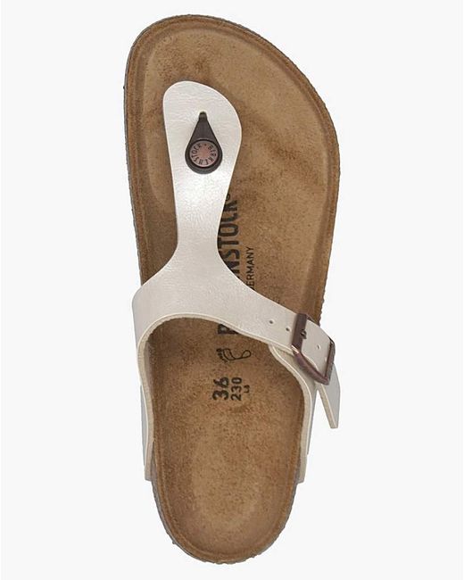 Birkenstock White Gizeh Toe Post Sandals