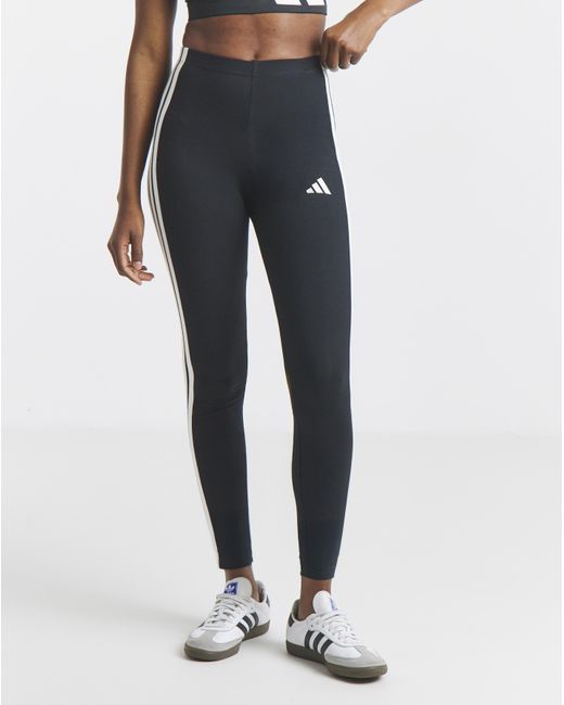 Adidas White Essentials 3 Stripes Leggings