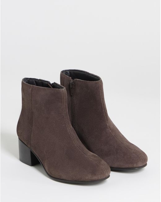 JD Williams Blue Low Block Heel Ankle Boot E Fit