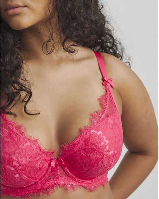 Figleaves Pulse Lace Underwired Plunge Bra B-G