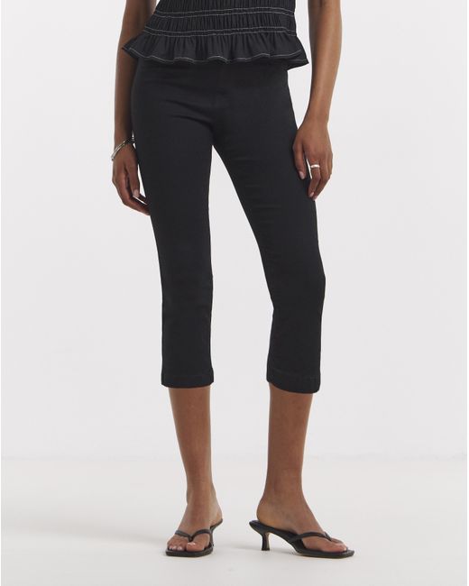 Simply Be Black Pull On Capri Jegging