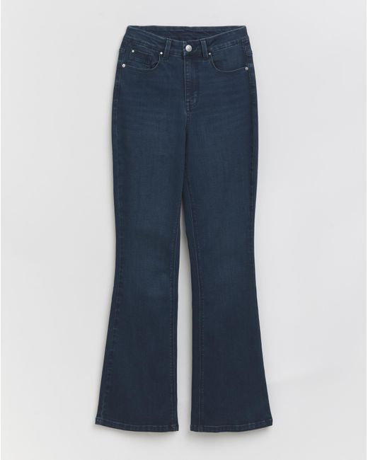 Simply Be Blue Stretch Denim Flared Jeans