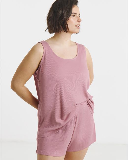 Pretty Secrets Pink Viscose Short Lounge Set