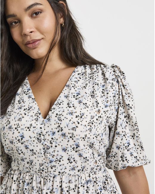 Simply Be White Button Through Midi Dress