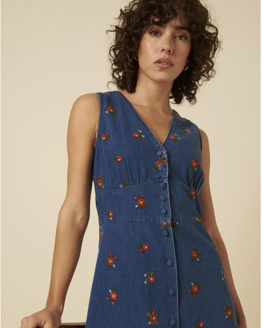 Nobody's Child Blue Midi Dress
