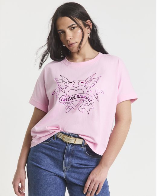 Twisted Wunder Pink Graphic T-Shirt
