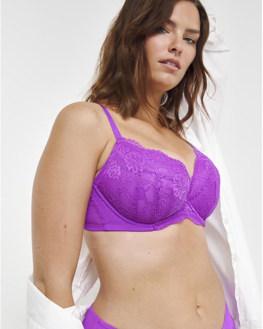 Ann Summers Purple Sexy Lace Plunge Bra