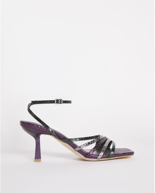 JD Williams White Strappy Crossover Sandal E Fit
